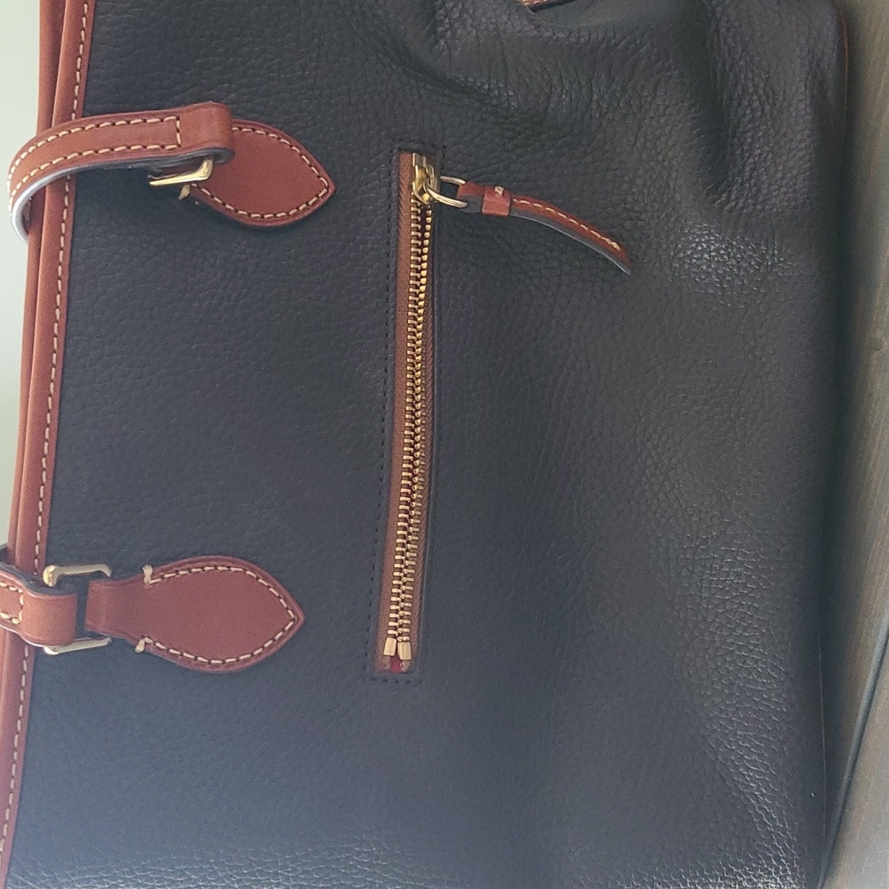 Dooney & Bourke dark brown leather tote - Picture 4 of 5